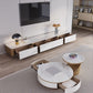 Glam Stone TV Stand Console Enclosed Storage TV Media Stand with Legs for Living Room Clearhalo 'furn' 'furn_tv_stands_entertainment_centers' 'Furniture' 'Living Room Furniture' 'TV Stands & Entertainment Centers' 'TV Stands & Media Storage Furniture' 'tv_stands_entertainment_centers' 6167608