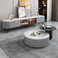 Console TV contemporanea, supporto TV in finto legno con 2 cassetti