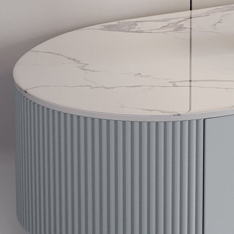 Console TV contemporanea, supporto TV in finto legno con 2 cassetti