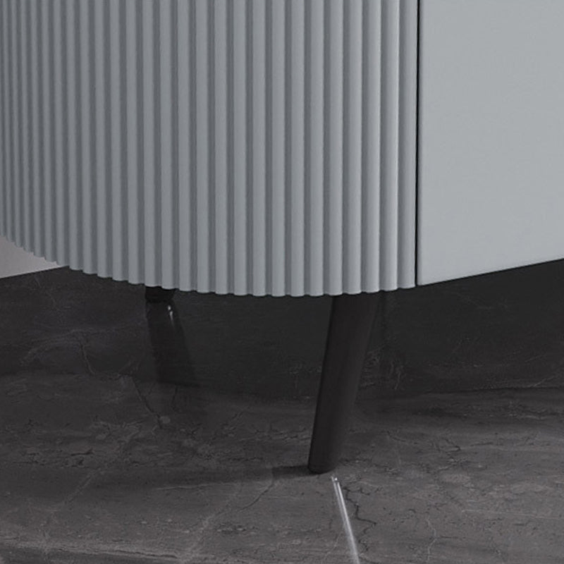 Console TV contemporanea, supporto TV in finto legno con 2 cassetti