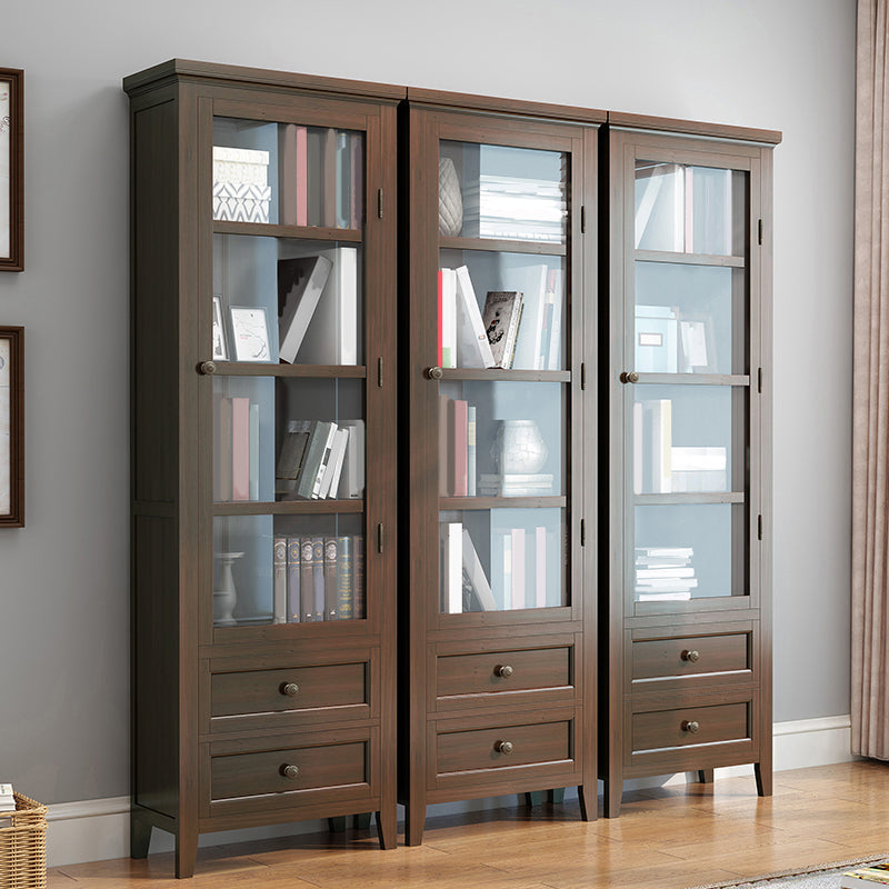 Support d'affichage de peuplier scandinave 14 "W armoire d'affichage standard avec porte