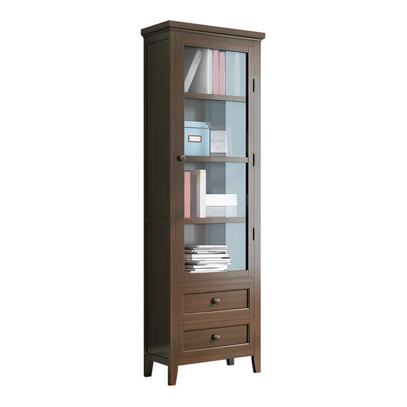 Support d'affichage de peuplier scandinave 14 "W armoire d'affichage standard avec porte