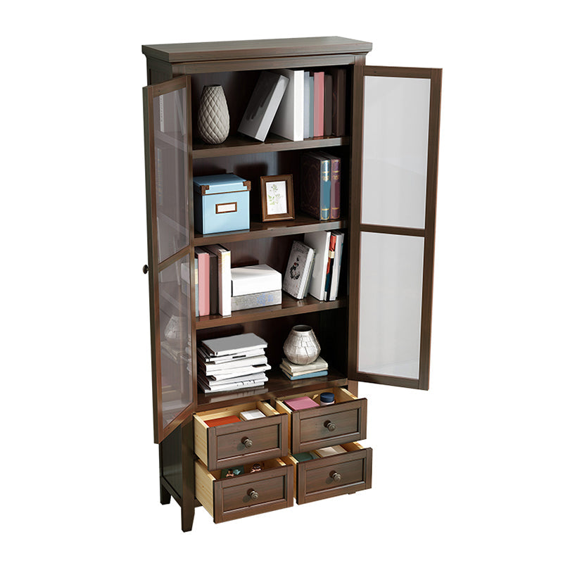 Support d'affichage de peuplier scandinave 14 "W armoire d'affichage standard avec porte