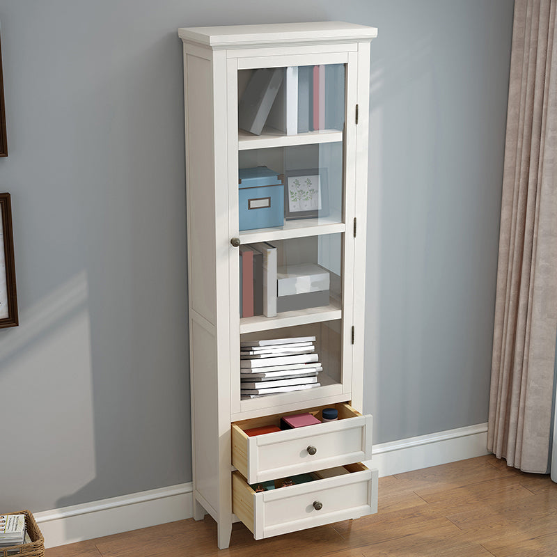 Support d'affichage de peuplier scandinave 14 "W armoire d'affichage standard avec porte