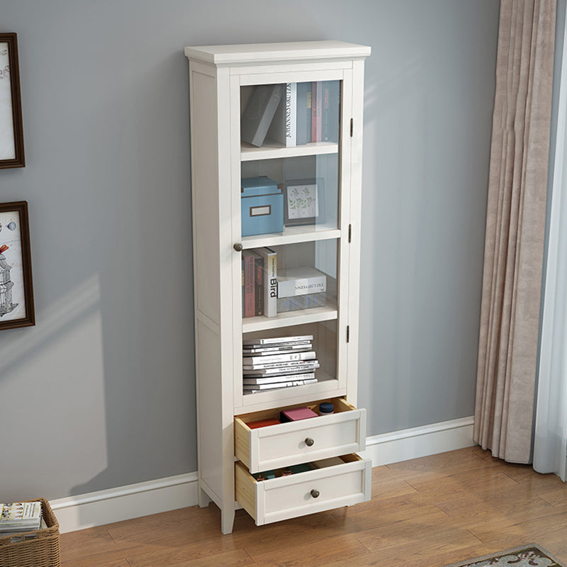 Support d'affichage de peuplier scandinave 14 "W armoire d'affichage standard avec porte