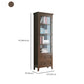 Support d'affichage de peuplier scandinave 14 "W armoire d'affichage standard avec porte
