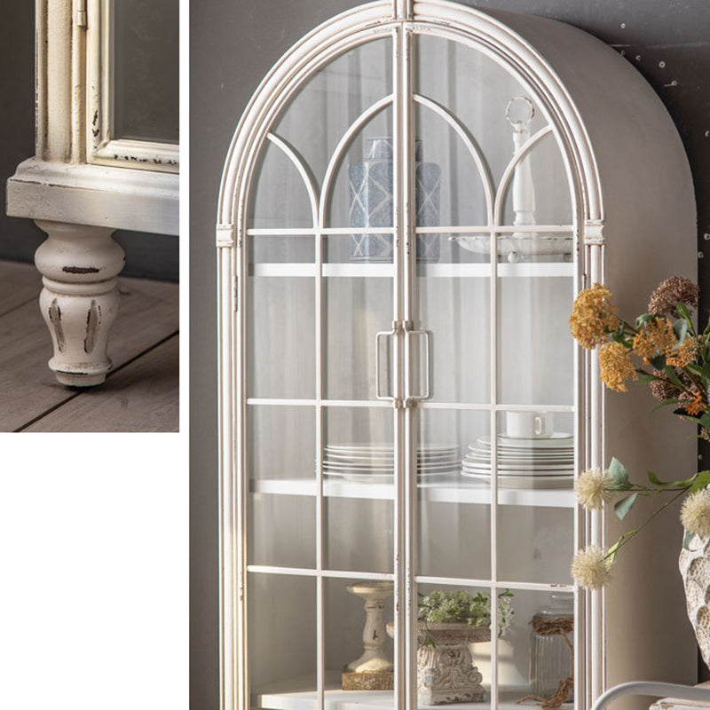 モダンパインディスプレイスタンドダイニングルーム用の標準的な白いディスプレイキャビネット