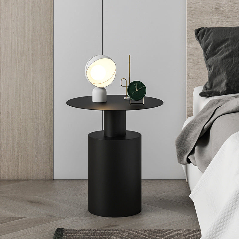 Metal Nightstand Modern 19.7" Tall Accent Table Nightstand for Bedroom Black 1 Piece Clearhalo 'Bedroom Furniture' 'furn' 'furn_night_stand' 'Furniture' 'night_stand' 'Nightstands' 6167771