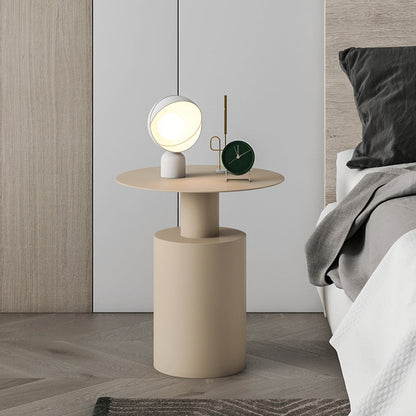 Metal Nightstand Modern 19.7" Tall Accent Table Nightstand for Bedroom Apricot 1 Piece Clearhalo 'Bedroom Furniture' 'furn' 'furn_night_stand' 'Furniture' 'night_stand' 'Nightstands' 6167773