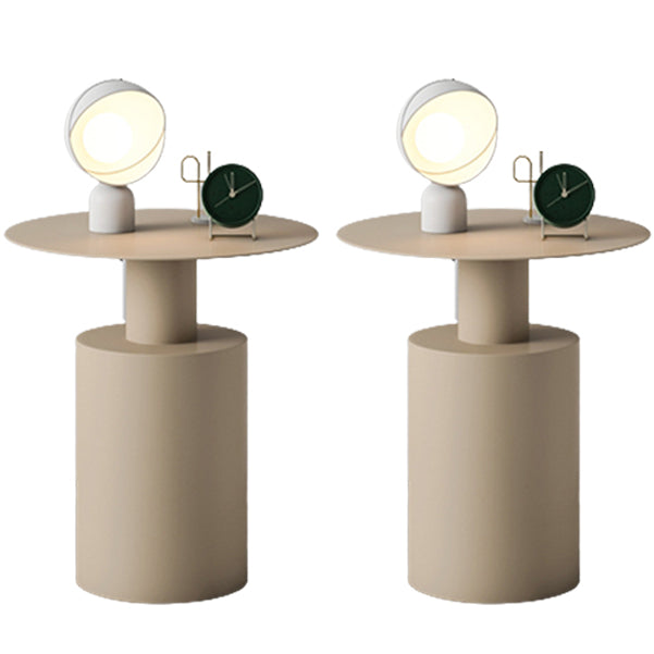 Metal Nightstand Modern 19.7" Tall Accent Table Nightstand for Bedroom Apricot 2 Piece Set Clearhalo 'Bedroom Furniture' 'furn' 'furn_night_stand' 'Furniture' 'night_stand' 'Nightstands' 6167774