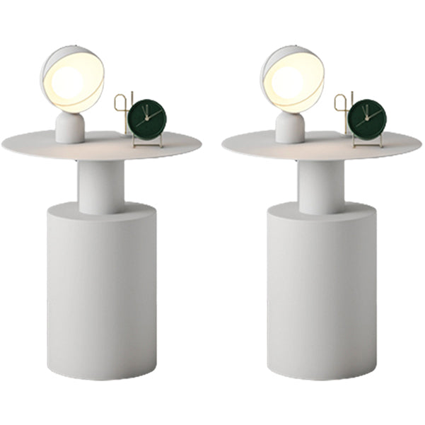 Metal Nightstand Modern 19.7" Tall Accent Table Nightstand for Bedroom White 2 Piece Set Clearhalo 'Bedroom Furniture' 'furn' 'furn_night_stand' 'Furniture' 'night_stand' 'Nightstands' 6167776