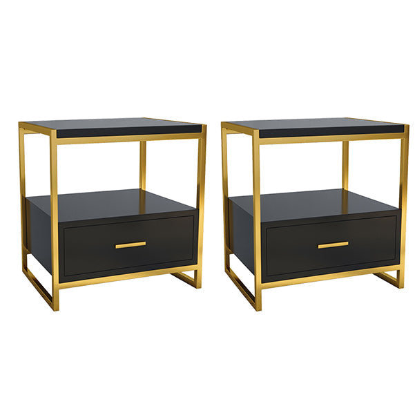 Comodino in legno e metallo comodino moderno comodino minimalista con gambe