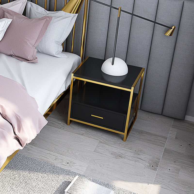 Comodino in legno e metallo comodino moderno comodino minimalista con gambe