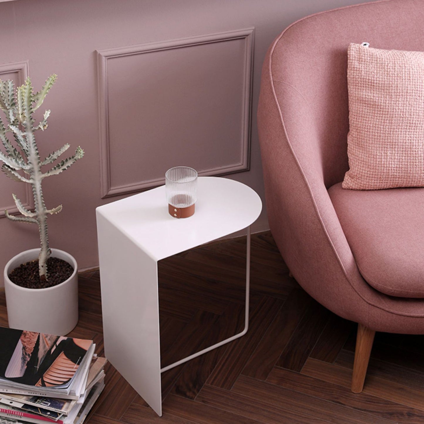 Tavolo da notte moderno alto 12 "comodini in ferro-taglio per soggiorno