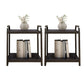 Wooden and Metal Bedside Cabinet Modern Minimalist Open Bedside Table with Legs Black 2 Piece Set Drawer Not Included Clearhalo 'Bedroom Furniture' 'furn' 'furn_night_stand' 'Furniture' 'night_stand' 'Nightstands' 6167854