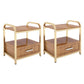 Wooden and Metal Bedside Cabinet Modern Minimalist Open Bedside Table with Legs Gold 2 Piece Set 1 Clearhalo 'Bedroom Furniture' 'furn' 'furn_night_stand' 'Furniture' 'night_stand' 'Nightstands' 6167857