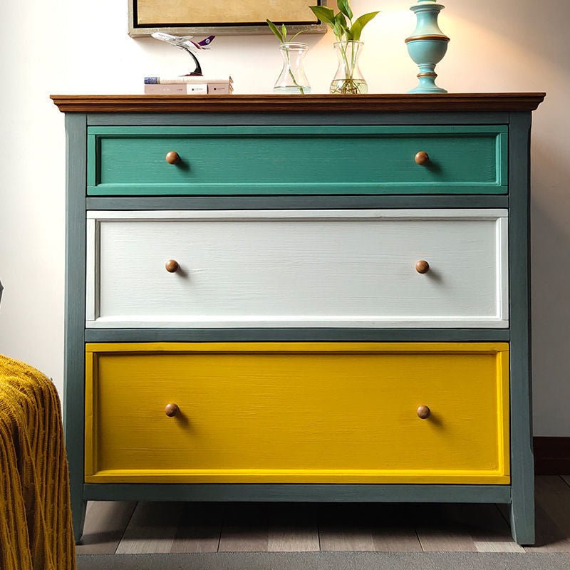 Cómoda de almacenamiento de madera para dormitorio náutico, cómoda de 16" de ancho con cajones