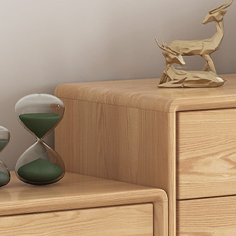 Cassettiera verticale moderna per camera da letto in legno massello con cassetti