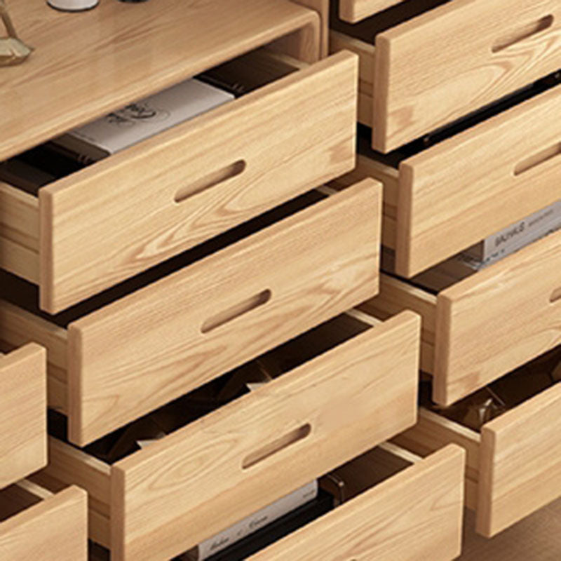 Cassettiera verticale moderna per camera da letto in legno massello con cassetti