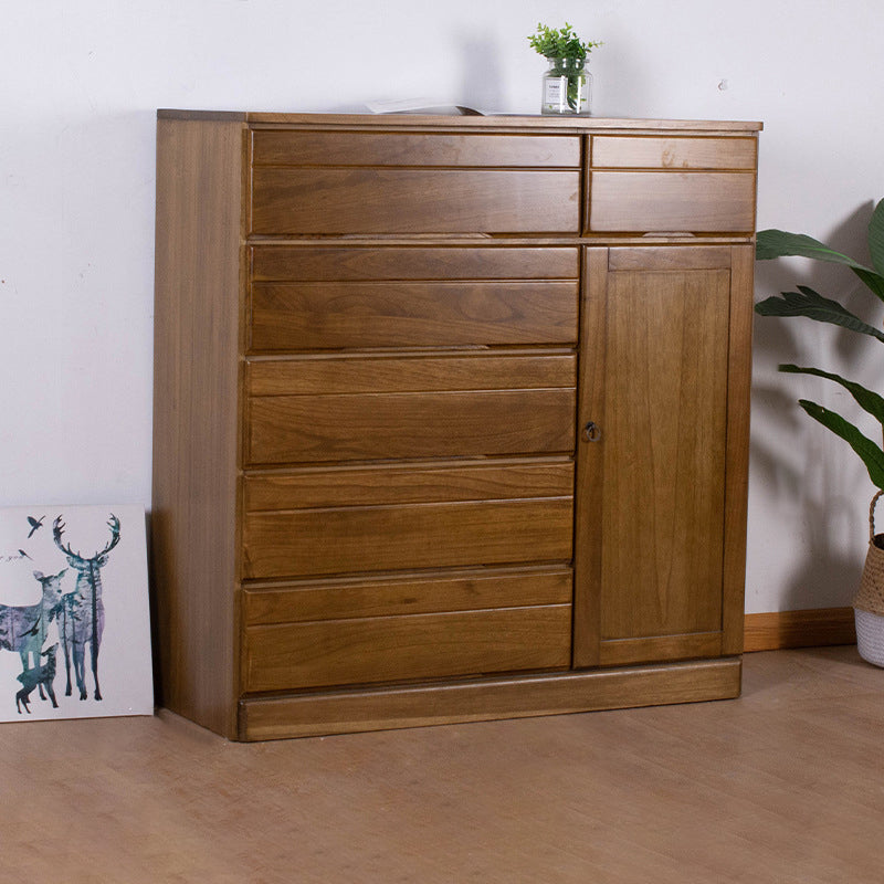 Cassettiera portaoggetti moderna in legno massello Cassettiera portaoggetti orizzontale