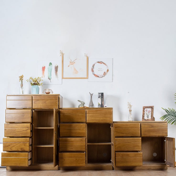 Cassettiera portaoggetti moderna in legno massello Cassettiera portaoggetti orizzontale