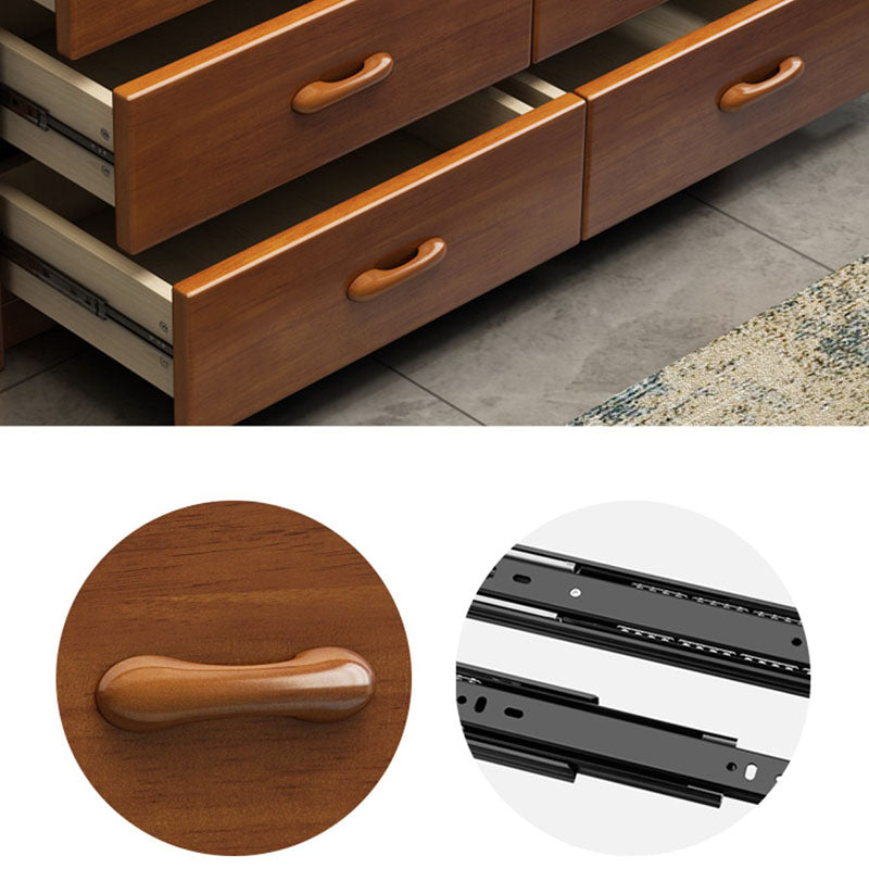 Cassapanca moderna per la casa Cassettiera in legno di gomma con cassetti