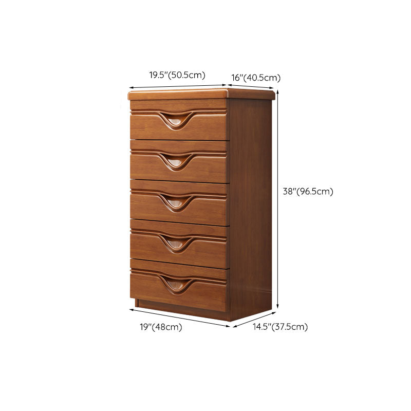 Cassapanca moderna per la casa Cassettiera in legno di gomma con cassetti