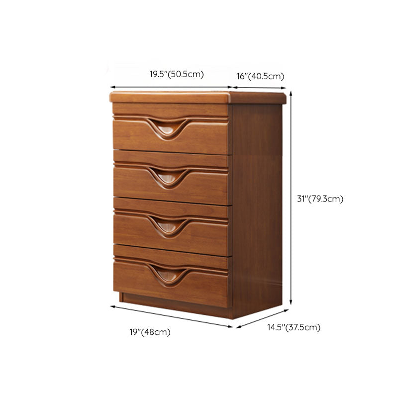 Cassapanca moderna per la casa Cassettiera in legno di gomma con cassetti