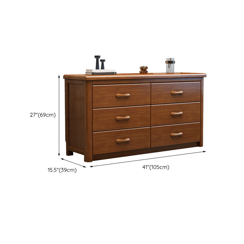 Cassapanca moderna per la casa Cassettiera in legno di gomma con cassetti