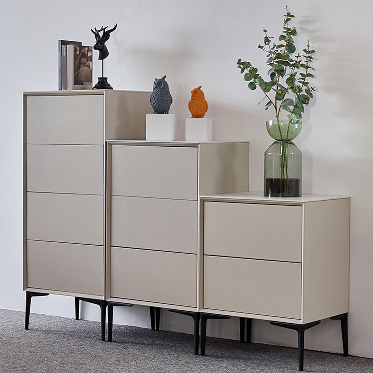 Cómoda vertical con cómoda de almacenamiento moderna de madera maciza sin espejo