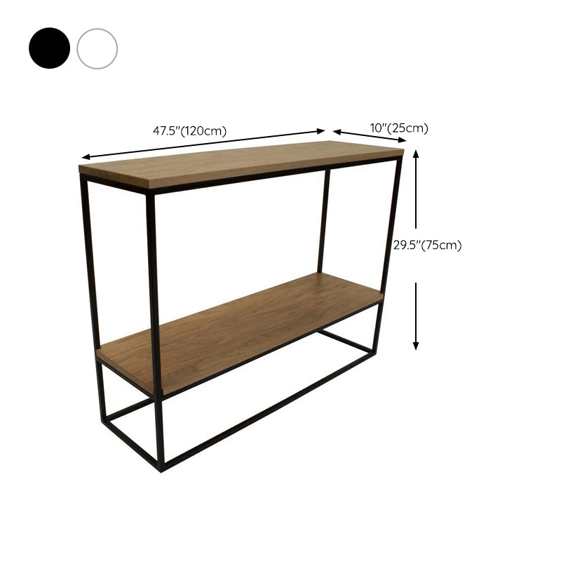 Mid-Century Modern Console Accent Table Rectangle Sofa Console Table