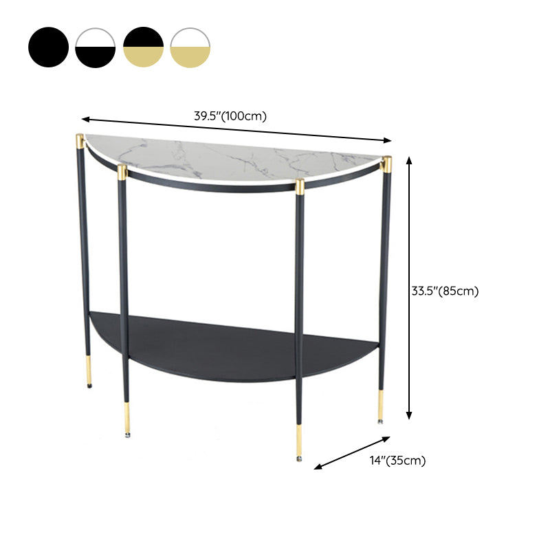 Tavolo di accento della console contemporanea con console di divani a mezza luna antico