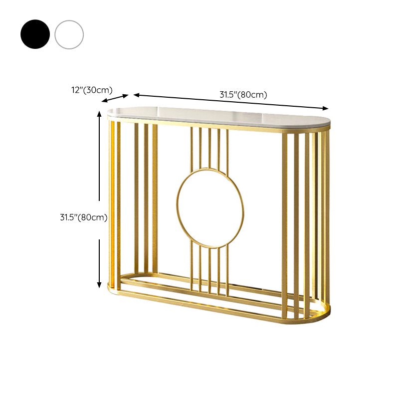 Mesa de acento glamoroso mesa de sofá de acabado antiguo con estante