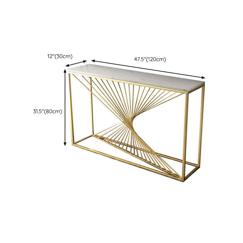 Mesa de acento glamoroso mesa de sofá de acabado antiguo con estante