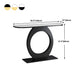 31.5" Tall Modern Console Table 1-shelf Half Moon Accent Table for Hall