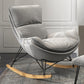 Contemporary Upholstered Rocker Chair Metal Frame Spindle Rocker Chair for Living Room Grey Rocking Chair Clearhalo 'Chairs & Seating' 'furn' 'furn_rocking_chairs' 'Furniture' 'Living Room Furniture' 'Rocking Chairs' 'rocking_chairs' 6168648