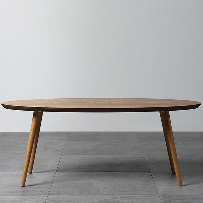 29 "H zeitgenössischer Büroschreibtisch Oval natürlicher Massivholz Schreibtisch Schreibtisch