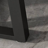 Bureau d'écriture en pin et en métal industriel bureau de bureau en bois marron