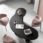 Black Writing Desk Industrial Pine and Artificial Wood Office Desk Clearhalo 'furn' 'furn_office_desk' 'Furniture' 'Office Desks' 'Office Furniture' 'office_desk' 6168687