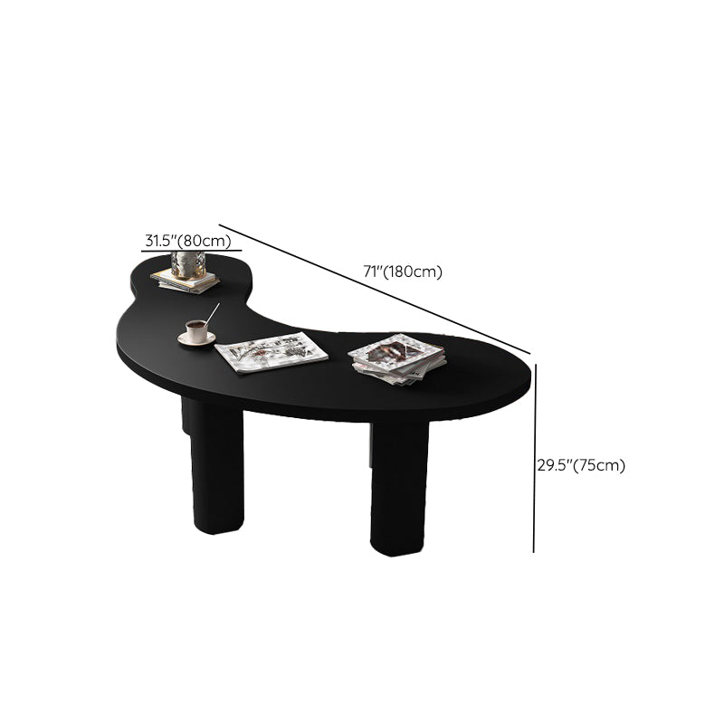 Black Writing Desk Industrial Pine and Artificial Wood Office Desk Clearhalo 'furn' 'furn_office_desk' 'Furniture' 'Office Desks' 'Office Furniture' 'office_desk' 6168690