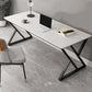 Trestle White Office scrivania contemporanea scrivania di ferro e pietra contemporanea