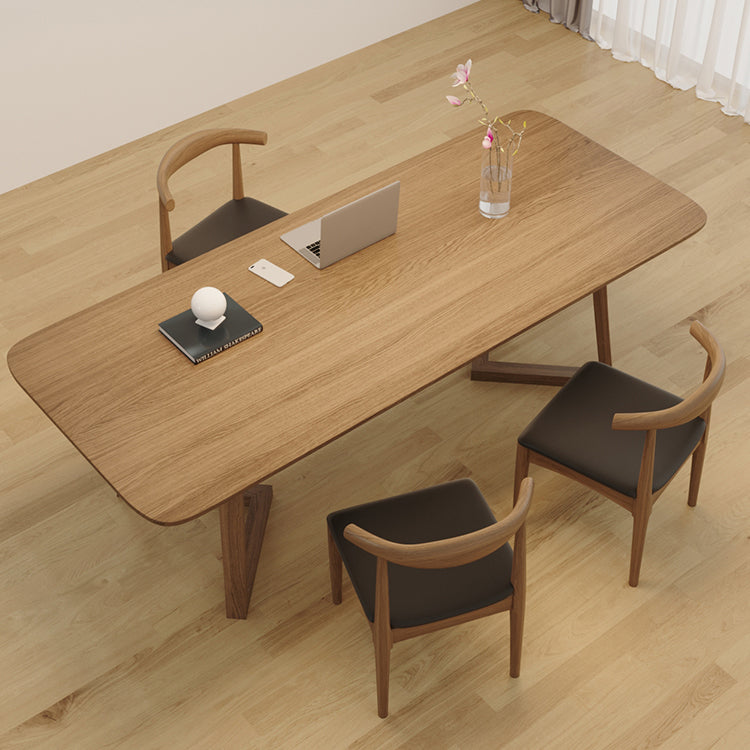 Modern Office Writing Table Solid Wood Rectangular Office Desk 86.6"L x 31.5"W x 29.5"H Clearhalo 'furn' 'furn_office_desk' 'Furniture' 'Office Desks' 'Office Furniture' 'office_desk' 6168773