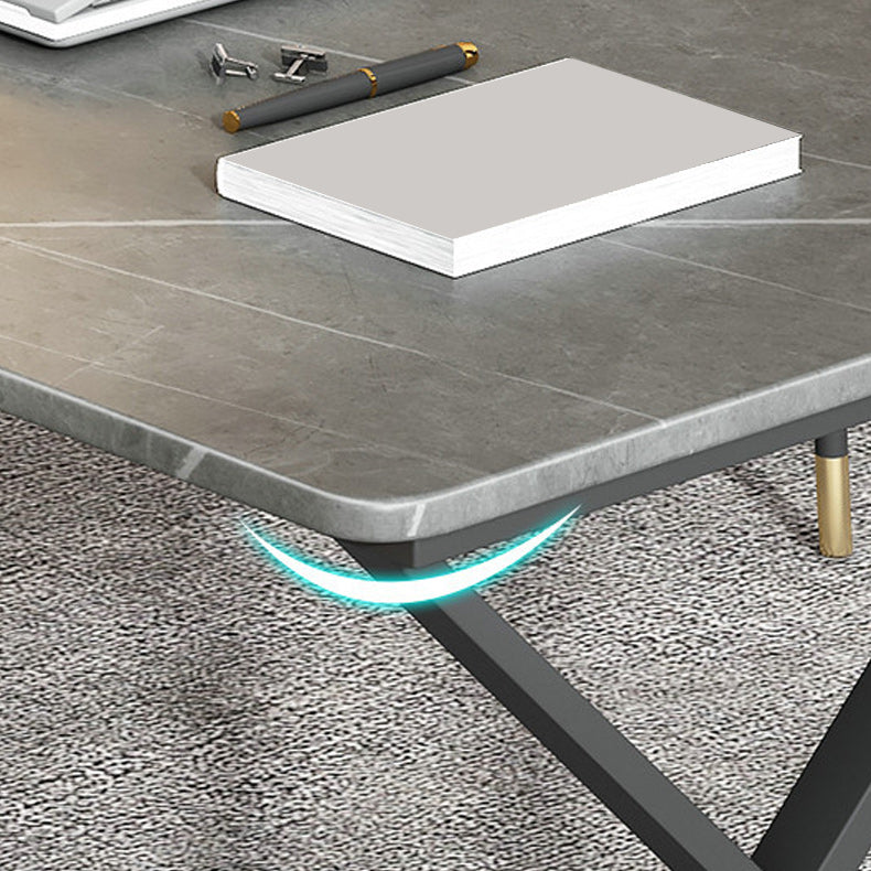 Rectangular Industrial Office Desk Dark Taupe Writing Desk for Home Clearhalo 'furn' 'furn_office_desk' 'Furniture' 'Office Desks' 'Office Furniture' 'office_desk' 6168807