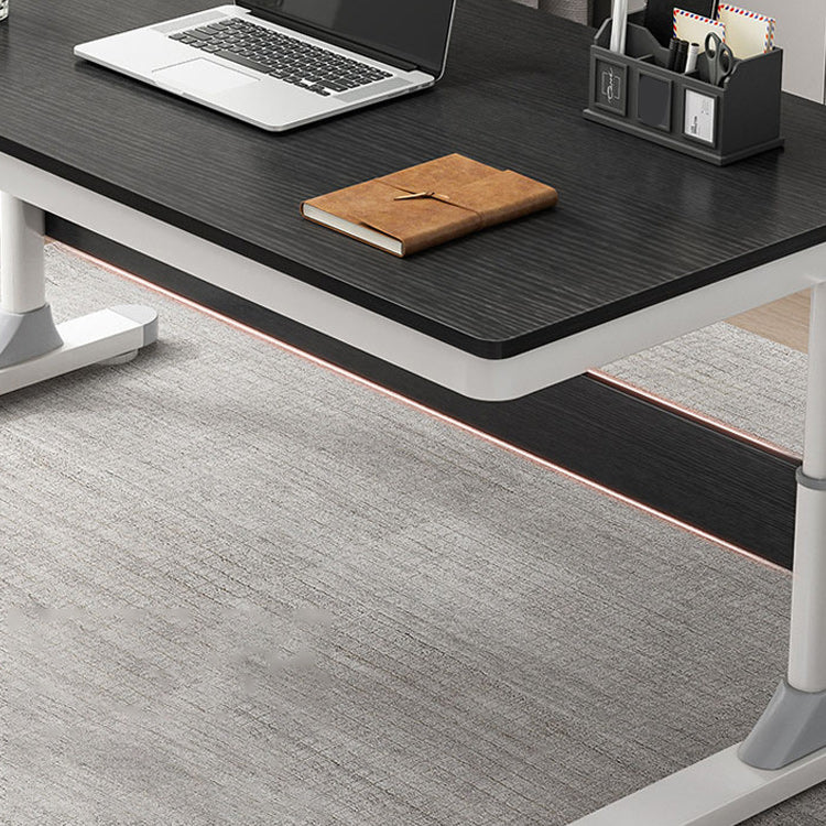 Table d'écriture du rectangle moderne bureau de travail réglable en bois