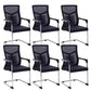 19" Wide Modern Desk Chair Breathable AirGrid Fixed Arms Office Chair Black 6 Piece Set Clearhalo 'furn' 'furn_office_chair' 'Furniture' 'Office Chairs' 'Office Furniture' 'office_chair' 6173087