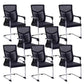 19" Wide Modern Desk Chair Breathable AirGrid Fixed Arms Office Chair Black 8 Piece Set Clearhalo 'furn' 'furn_office_chair' 'Furniture' 'Office Chairs' 'Office Furniture' 'office_chair' 6173088