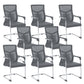 19" Wide Modern Desk Chair Breathable AirGrid Fixed Arms Office Chair Grey 8 Piece Set Clearhalo 'furn' 'furn_office_chair' 'Furniture' 'Office Chairs' 'Office Furniture' 'office_chair' 6173094
