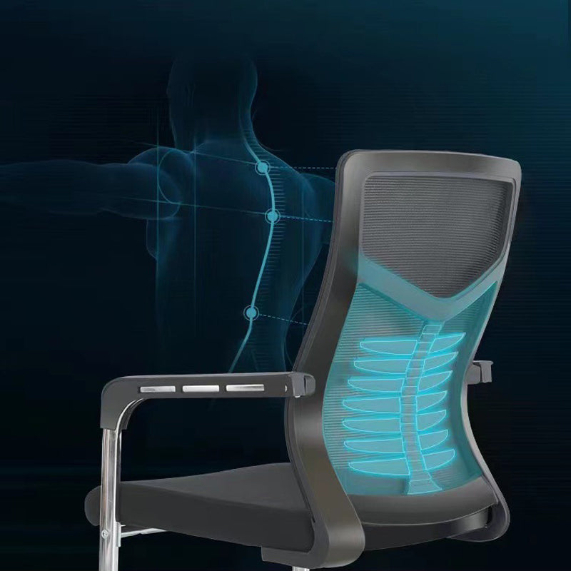 19" Wide Modern Desk Chair Breathable AirGrid Fixed Arms Office Chair Clearhalo 'furn' 'furn_office_chair' 'Furniture' 'Office Chairs' 'Office Furniture' 'office_chair' 6173096