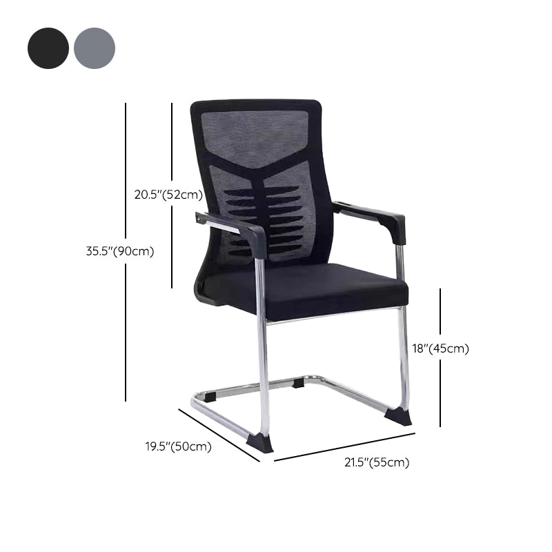 19" Wide Modern Desk Chair Breathable AirGrid Fixed Arms Office Chair Clearhalo 'furn' 'furn_office_chair' 'Furniture' 'Office Chairs' 'Office Furniture' 'office_chair' 6173099
