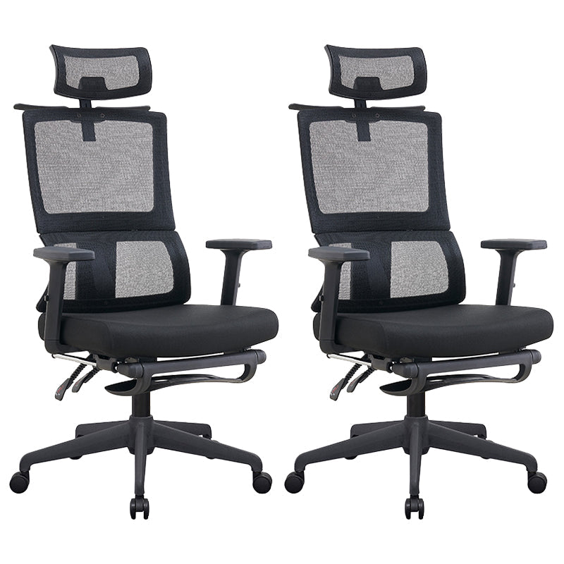 Contemporary High Back Office Chair Mesh Computer Chair Ergonomic Task Chair Black 2 Piece Set Clearhalo 'furn' 'furn_office_chair' 'Furniture' 'Office Chairs' 'Office Furniture' 'office_chair' 6173118